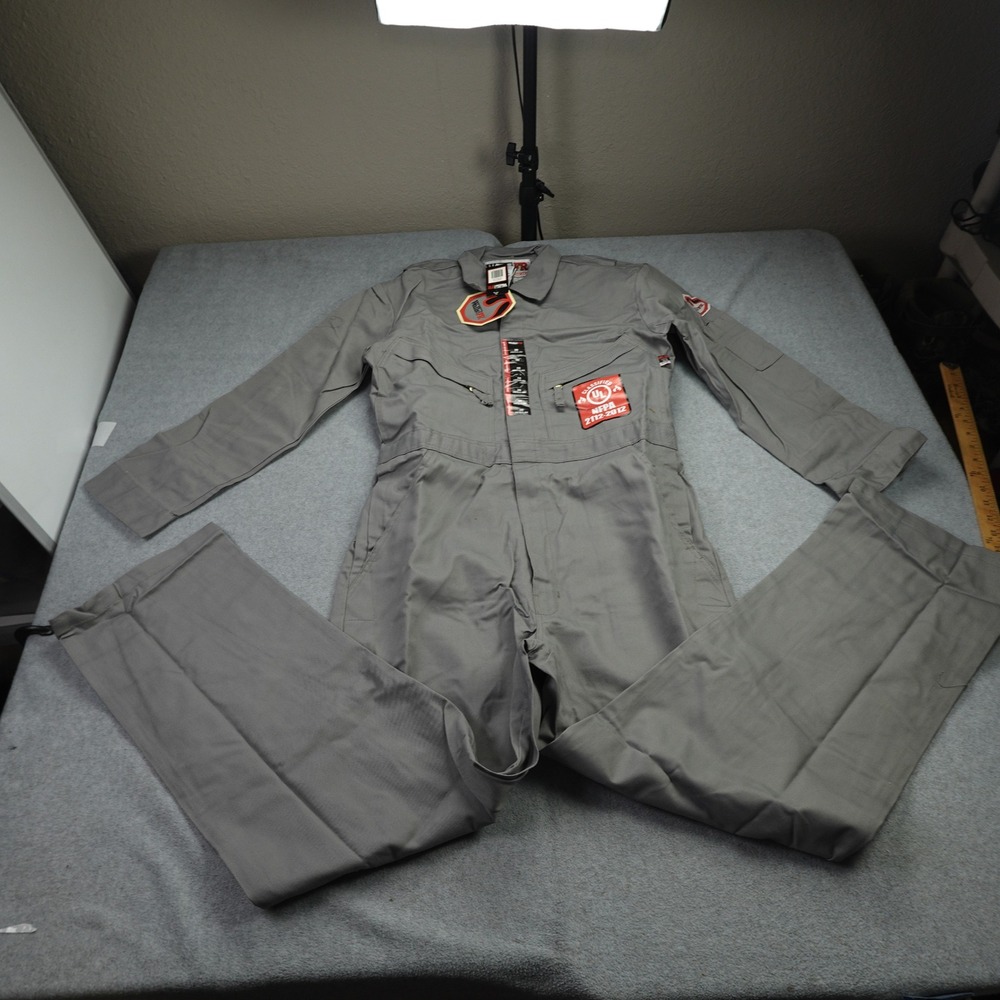 Walls FR‎ Coveralls Mens 38 Regular Gray Flame Resistant Workwear Utility